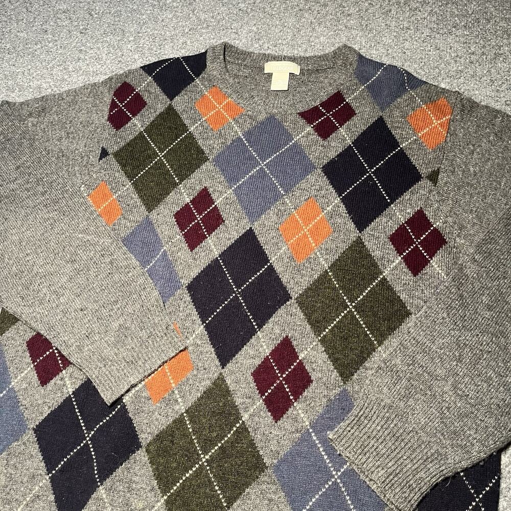 Field Gear Sweater Mens XL Lambswool Colorful Preppy Washable Pullover Crewneck